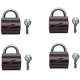 Godrej MyLock Brown Zinc Padlock, 7940 (Pack of 4)