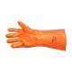 Luxmi 14 Inch Orange Rubber Gloves, LX-14 (Pack of 10)