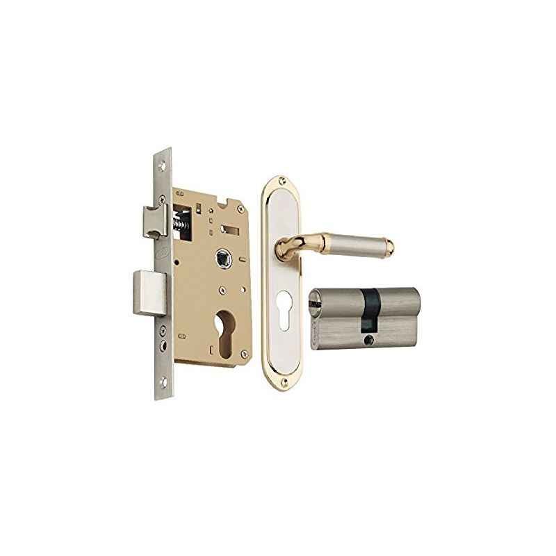 Spider Brass Mortice Lock Set with 3 Key, FB31SG + SCLCS