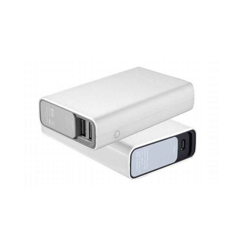 Portronics Tork 10050mAh White & Black USB Power Bank with Original LG Cells, POR 619