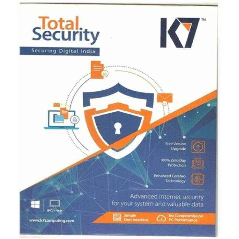 K7 Total Security 2017 New Slim Pack, 1 PC, 1 Year