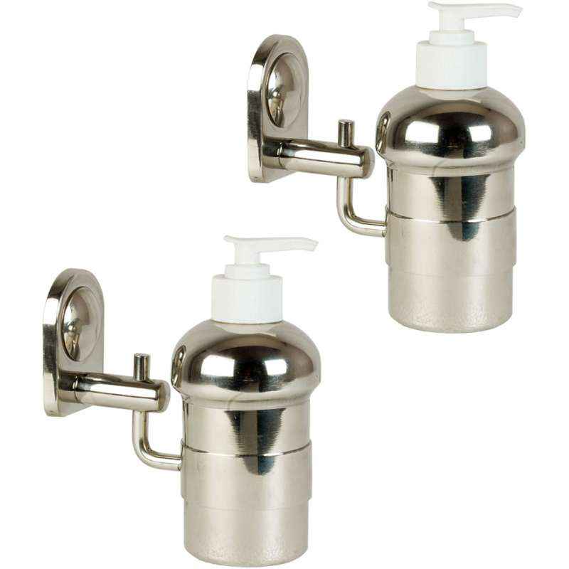 Abyss ABDY-0364 Glossy Finish Stainless Steel Liquid Soap Dispenser (Pack of 2)