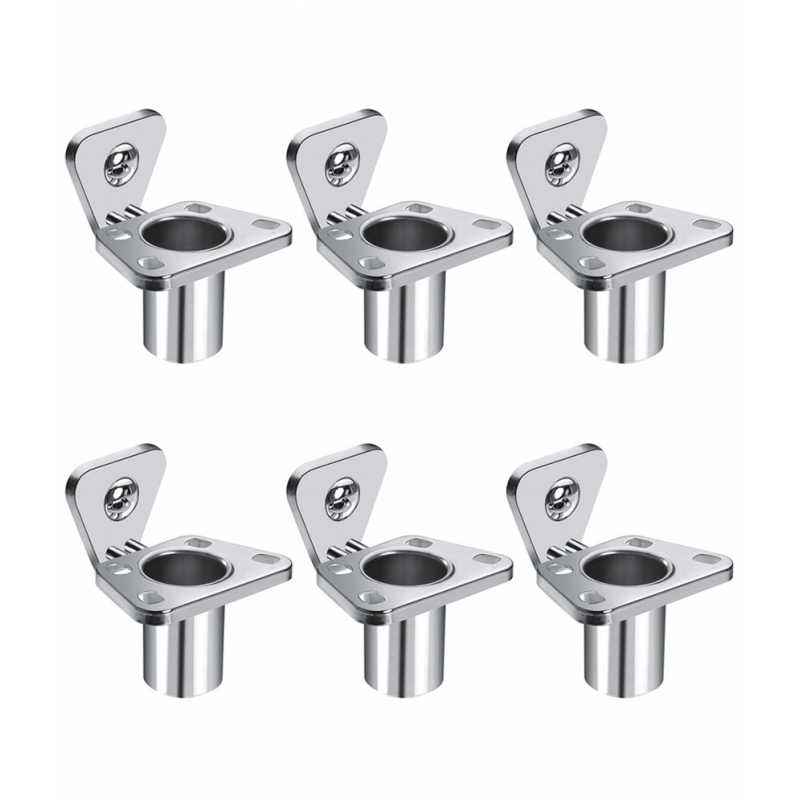 Abyss ABDY-0794 Glossy Finish Stainless Steel Tooth Brush Holder (Pack of 6)