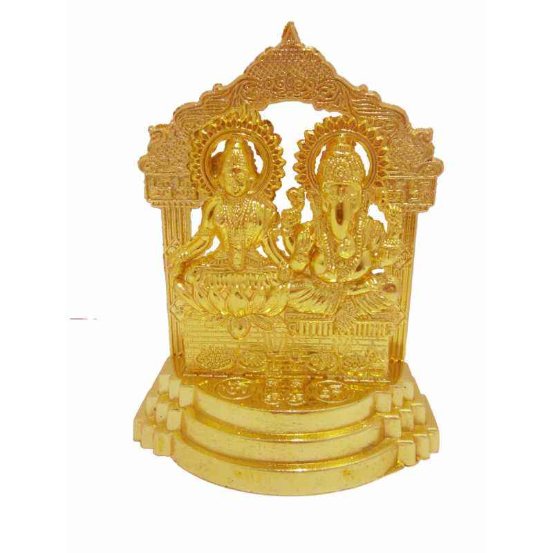 Heaven Decor Gold Plated Laxmi Ganesh with Frame, HD50002
