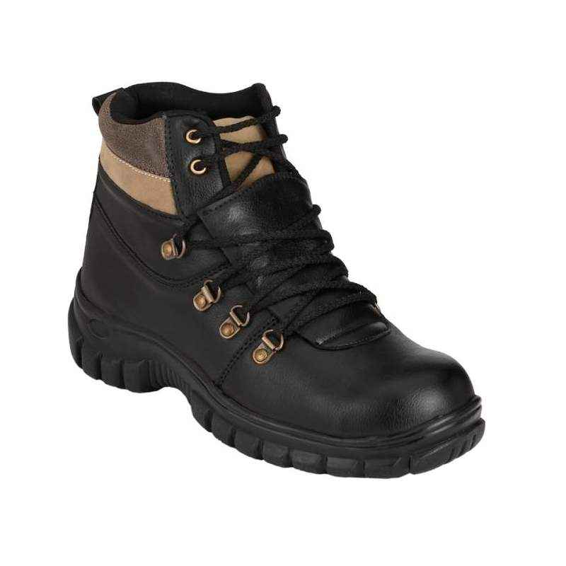 Udenchi UD680 Steel Toe Black Safety Shoes, Size: 10
