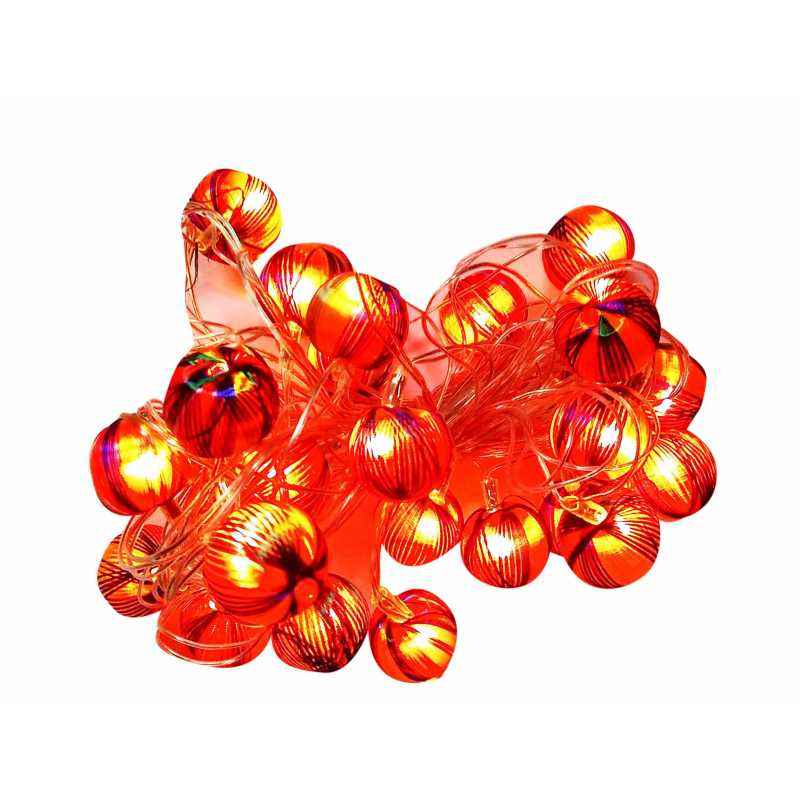VRCT 5W B-22 Red & Golden Silky Ball LED String Light, HD-435a (Pack of 2)