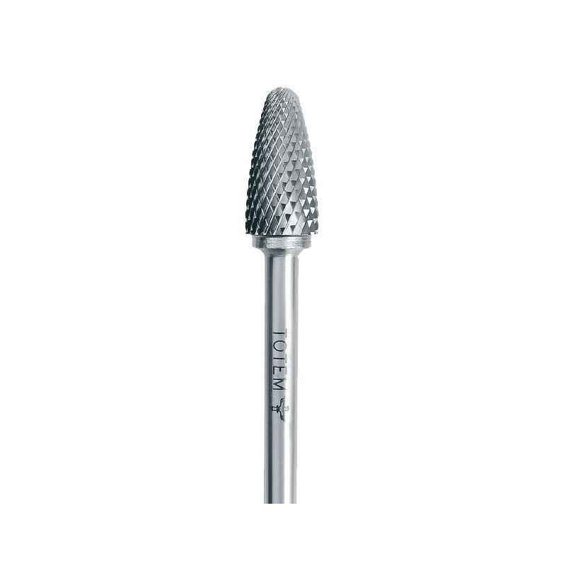 Totem 9.5x19mm SF/RBF Deluxe Cut Tree Shaped with Radius End Carbide Rotary Burr, FAC0200975, Overall Length: 69 mm, Shank Diameter: 6 mm