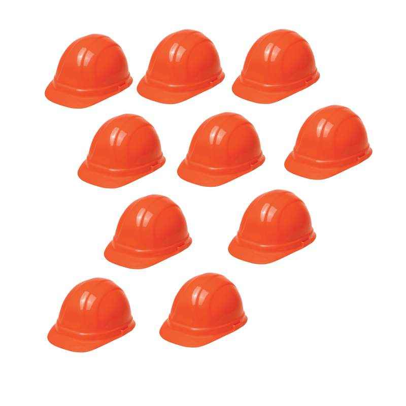 Asian Loto Nape Strap Orange Safety Helmets, ALC-SHNS-O (Pack of 10)