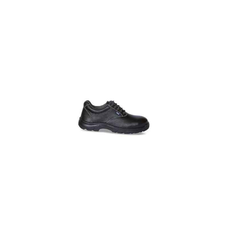 Allen Cooper AC-1433 Double Density Sole Black Safety Shoes, Size: 8