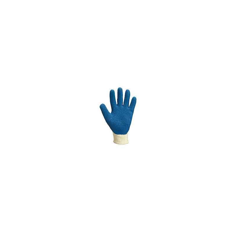 Atlas Knitted Cotton & Polyester Blue Hand Gloves, CYPRESS/GIA-002-G (Pack of 50)