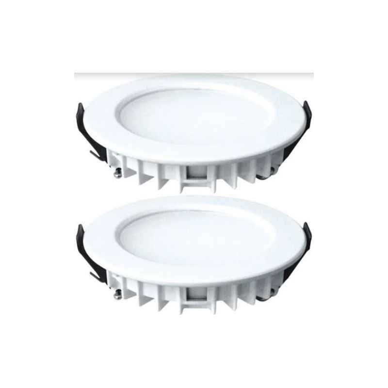 Dev Digital 6W PLN Round Cool White Panel Lights (Pack of 2)