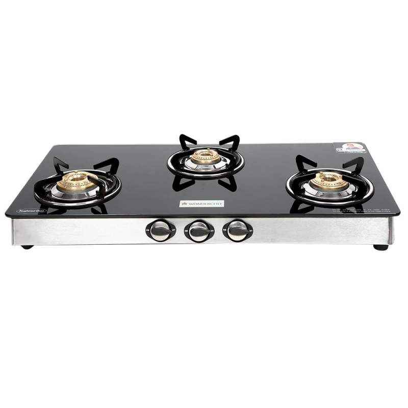Buy Wonderchef Zest 3 Burner Glass Top Gas Stove Online At Best