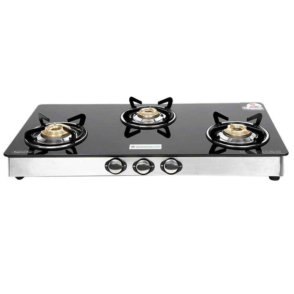 Buy Wonderchef Zest 3 Burner Glass Top Gas Stove Online At Best