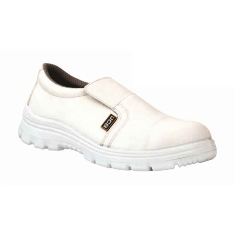 JCB Cleanpro Steel Toe White Work Safety Shoes, Size: 7
