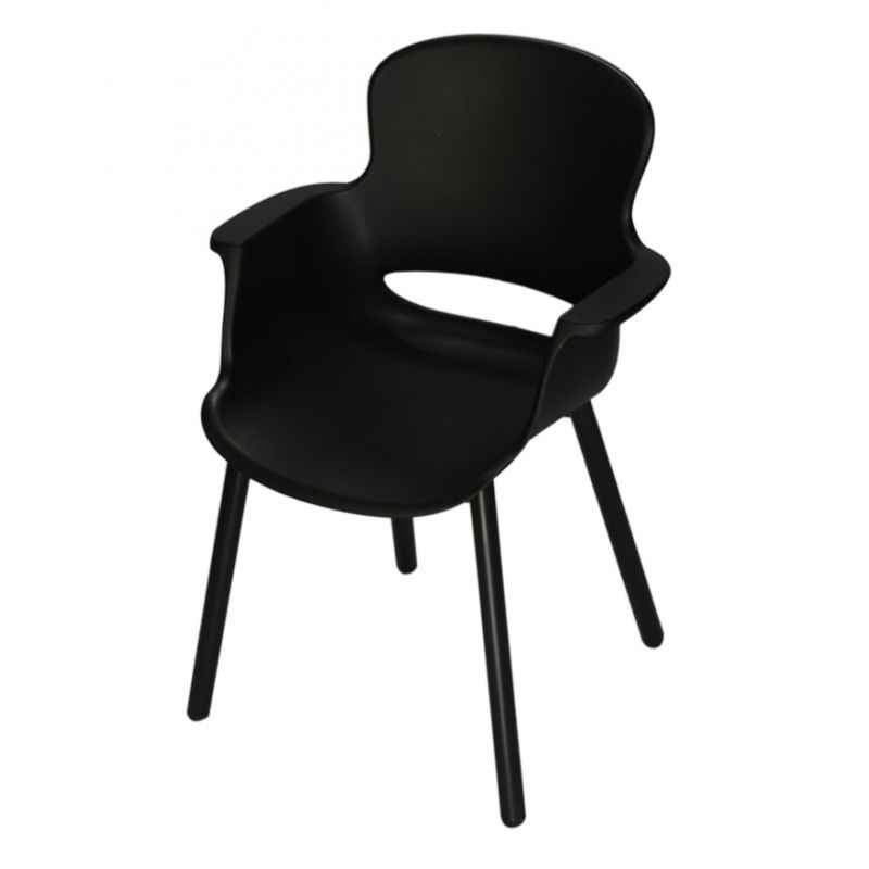 Ventura VF 368 Black Plastic Chair with Powder Coated Legs
