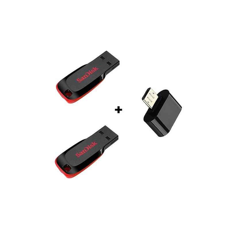 SanDisk 16 GB & 32 GB Pen Drive Combo with Free OTG Adaptor