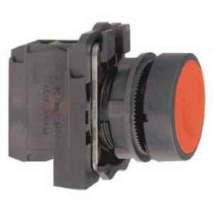 Schneider Electric Harmony XB5N 22mm Red 1NC Flush with Silicon Transparent Boot Spring Return Push Button, XB5AP42N