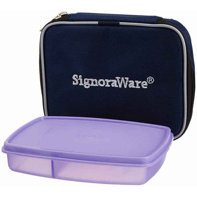 Signoraware Violet 750 ml New Classic Small Lunch Box with, 528