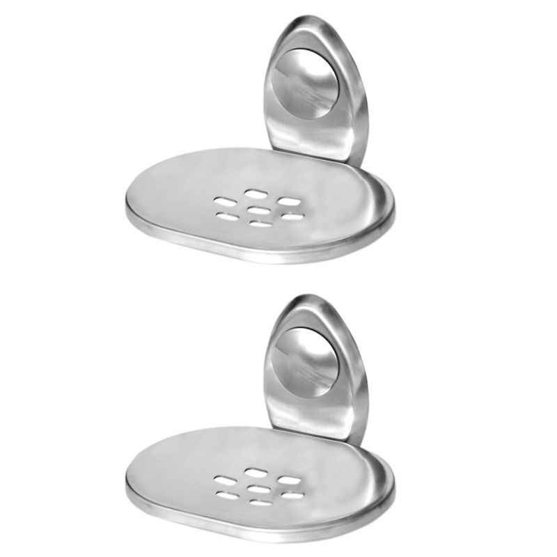 Doyours Almond Series 2 Pieces Stainless Steel Soap Dish Set, DY-1347