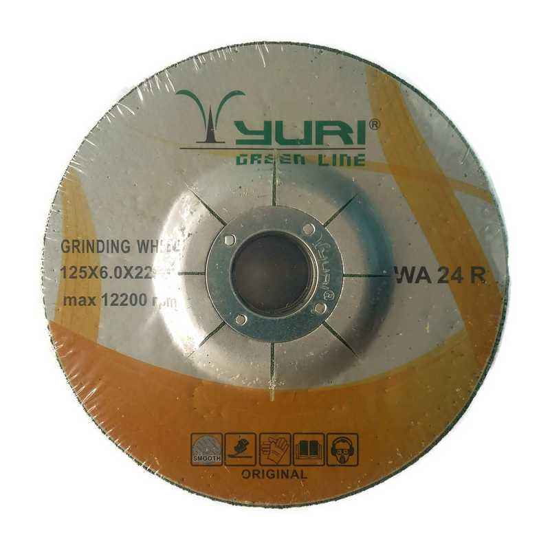 Yuri Greenline 5 Inch DC Grinding Wheel, WA-24R-5 (Pack of 25)