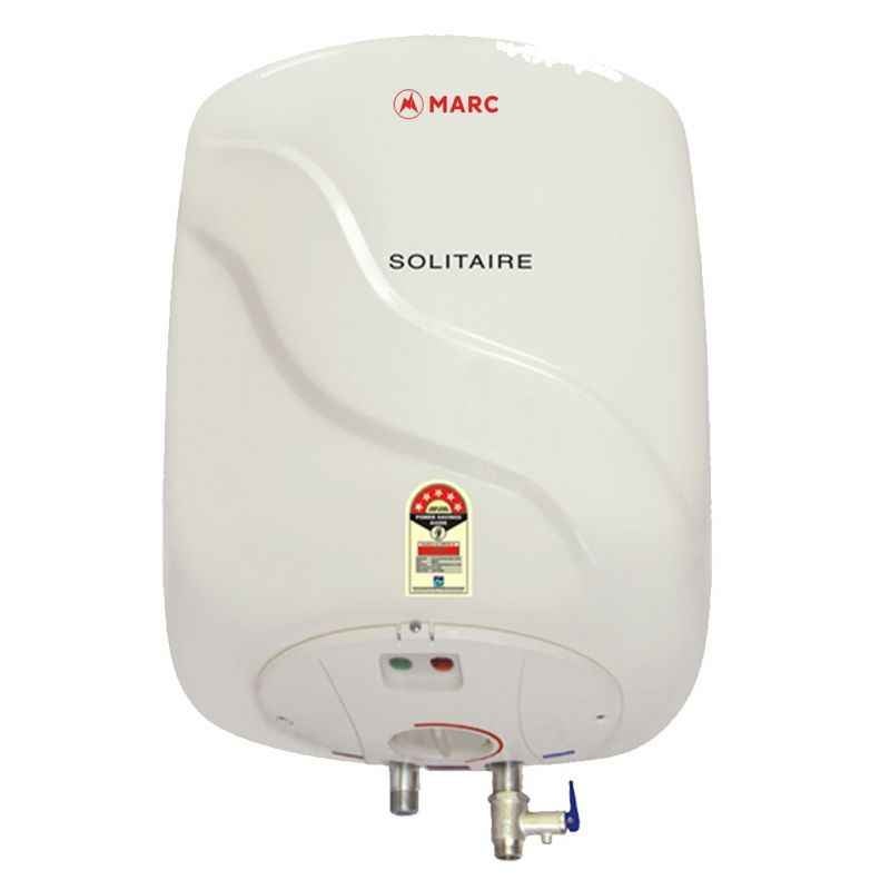 Marc 6 Litre Solitaire Water Heater Vertical Storage Geyser, Ivory