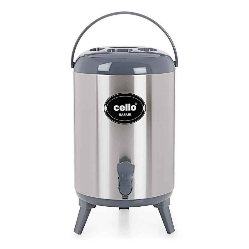 Cello Safari 8000ml Grey Stainless Steel Water Bottle