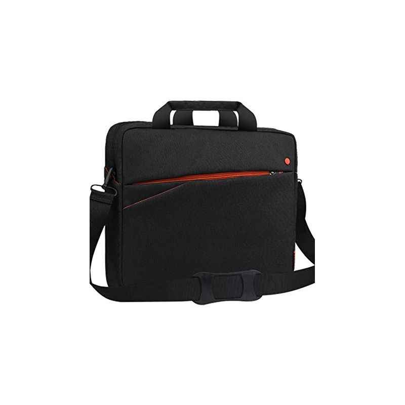 Miracase Black & Orange Toploaded Bag For 15.5 Inch Laptop