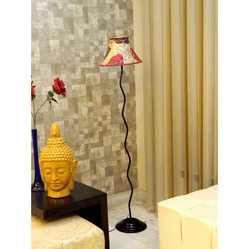 Tucasa Floor Lamp with Poly Silk Lamp Shade, LG-603, Weight: 1100 g