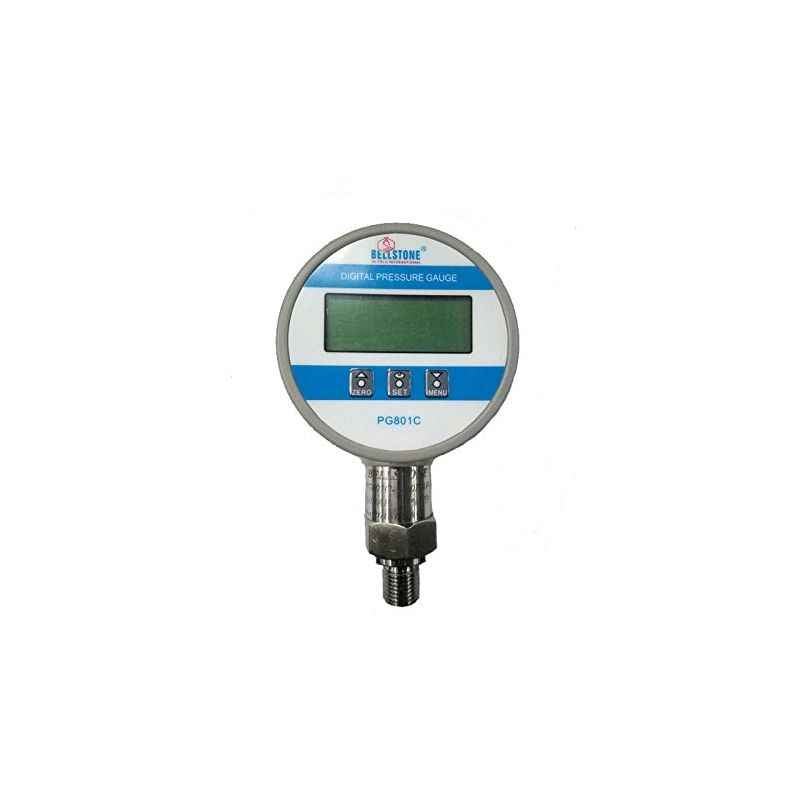 Bellstone 0-100 Bar Blue Digital Pressure Gauge, PG801C
