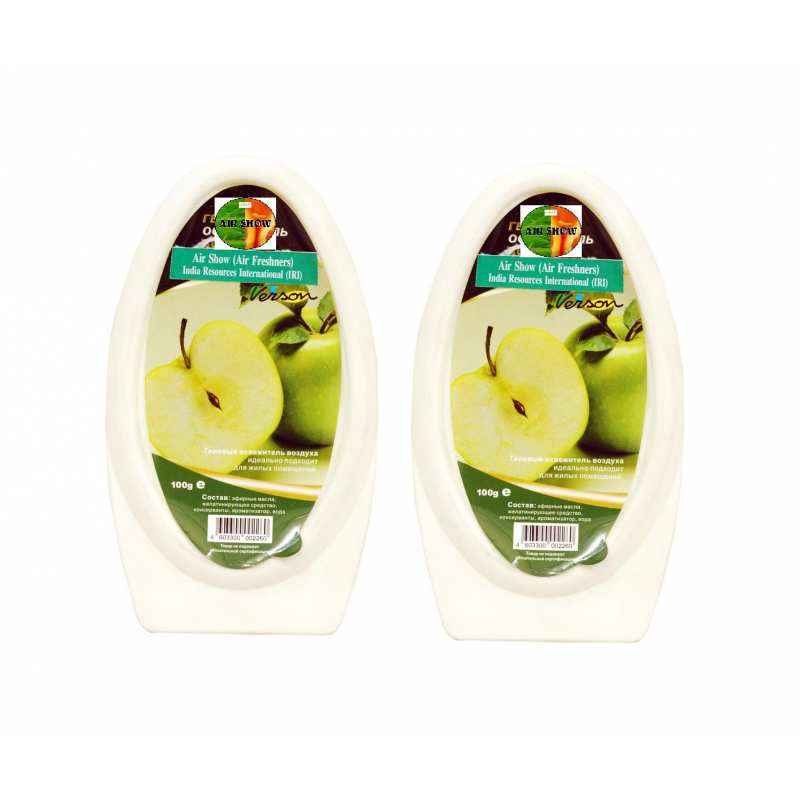 Air Show 100g Apple Oval Gel Air Freshener, G010 (Pack of 2)