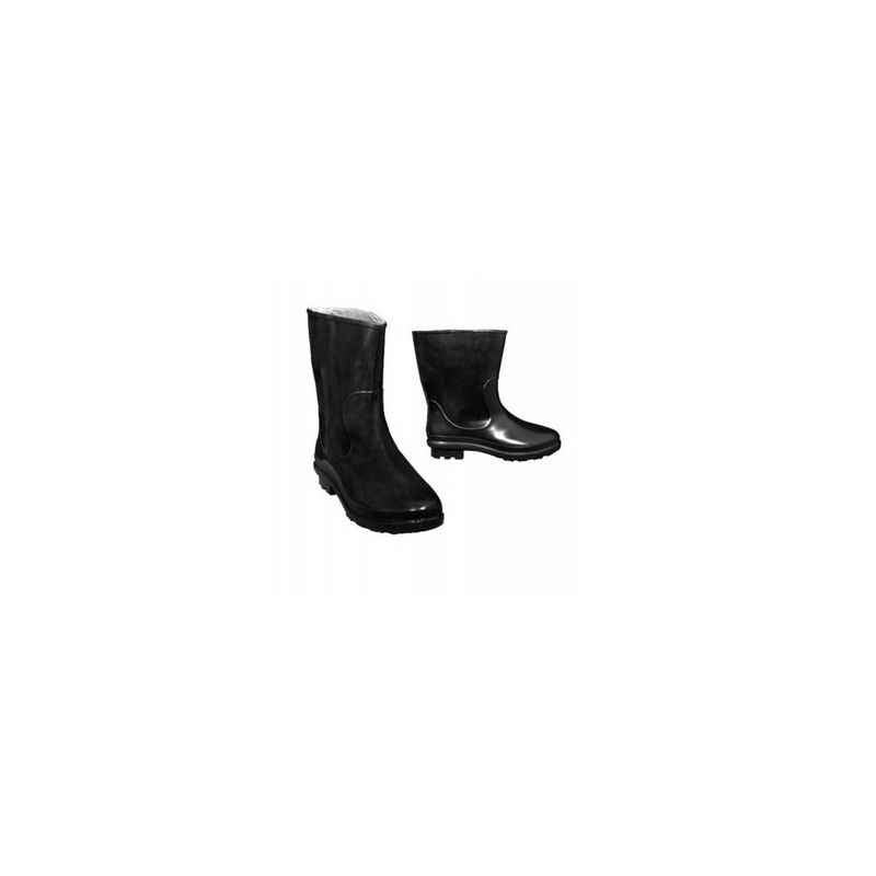 Hillson 101 Plain Toe Black Gumboots for Women, Size: 6