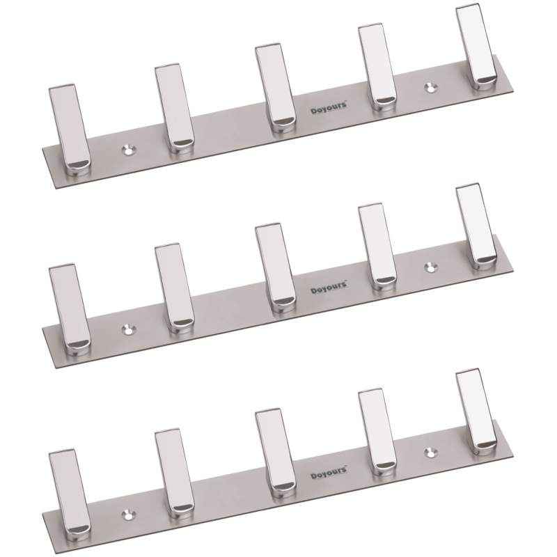 Abyss ABDY-0179 Chrome Finish Stainless Steel Hangers (Pack of 3)