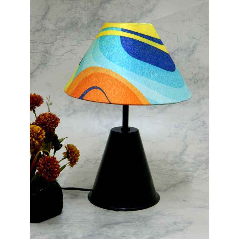 Tucasa Black Metal Table Lamp with Multi Shade, LG-763