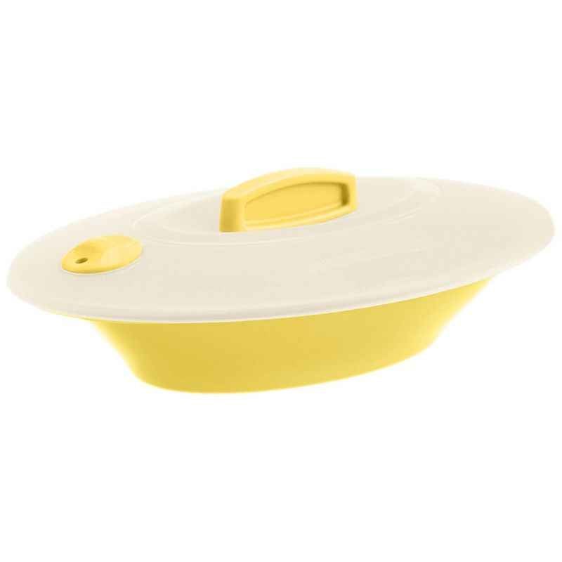 Signoraware Lemon Yellow Oval Server with Cover, 222