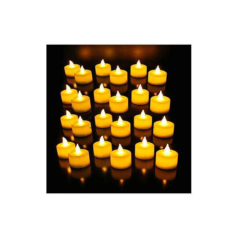 Jaz Deals Battery Operated LED Tealight Candles (Pack of 24)