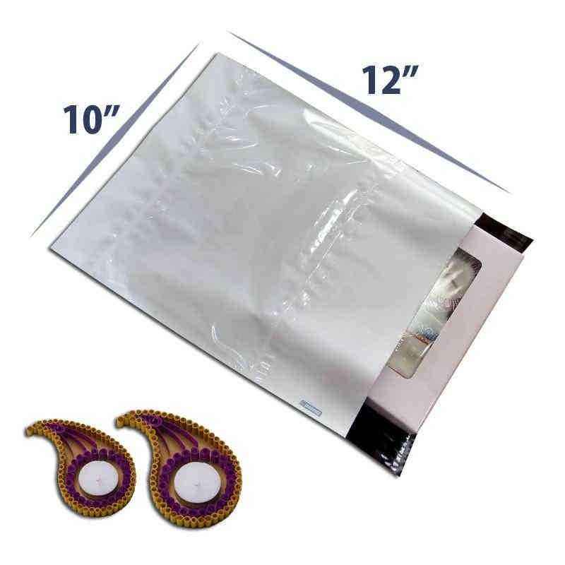 DynaCorp 50 Micron Tamper Proof Courier Bags with POD, Size: 10x12 inch (Pack of 100)