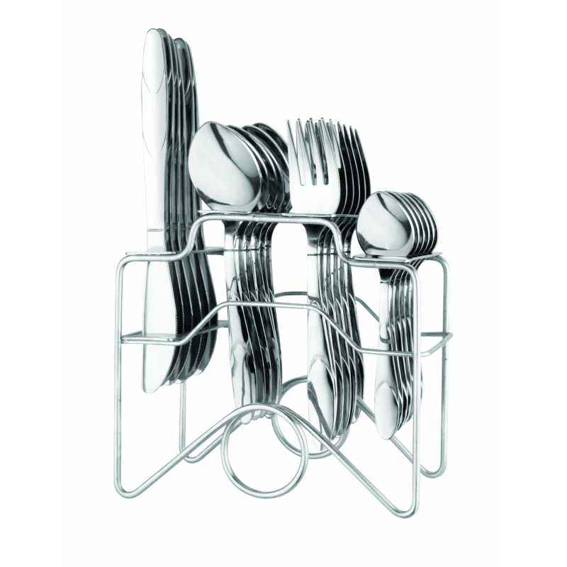 Elegante 24 Pieces Zenith Mountain Stainless Steel Cutlery Set, SL-131
