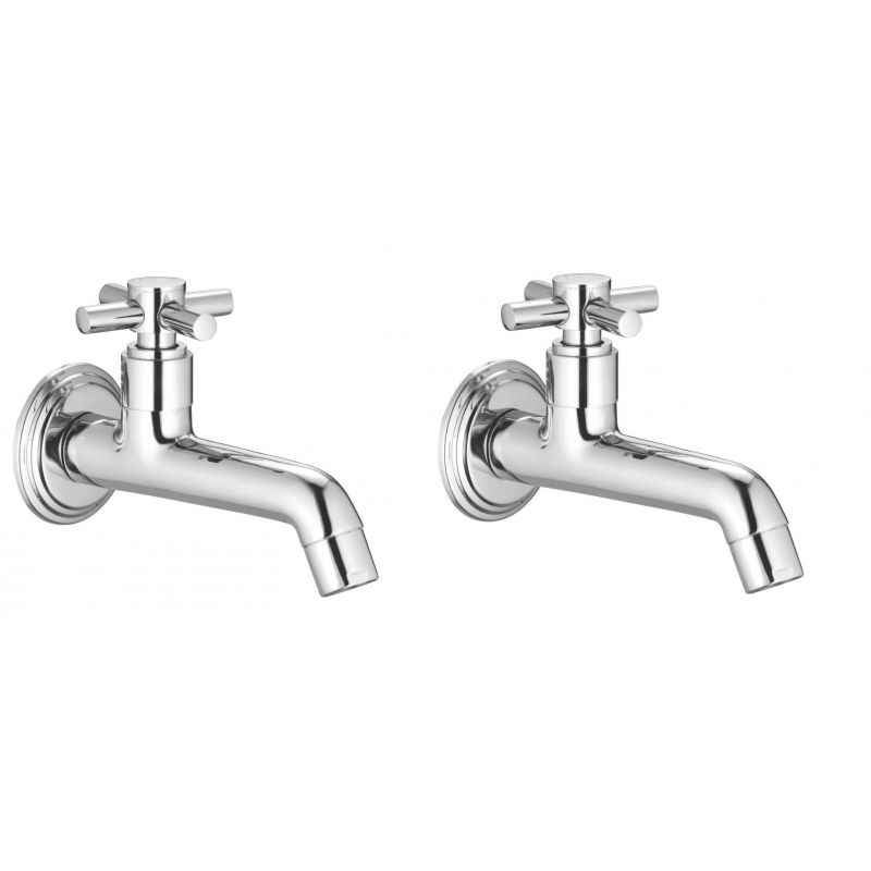Apree Axis Silver Brass Long Body Cock (Pack of 2)