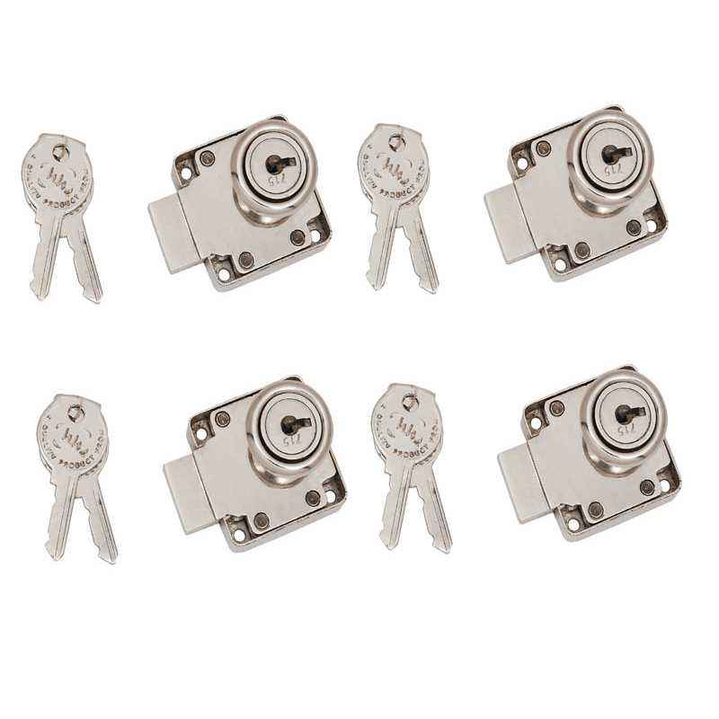 Smart Shophar 30mm Zinc Gold Silver Harey Multipurpose Locks, 54208-MPLH-GS30-P4 (Pack of 4)