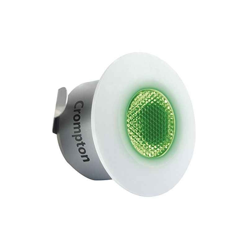 Crompton Star Domestic 2W Round Green LED Spot Light, LSRR2-GRN (Pack of 8)