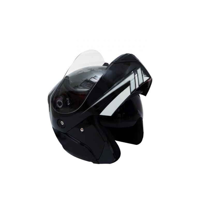 Mototrance FGN-111 Black Flip-up Helmet with Double Visor