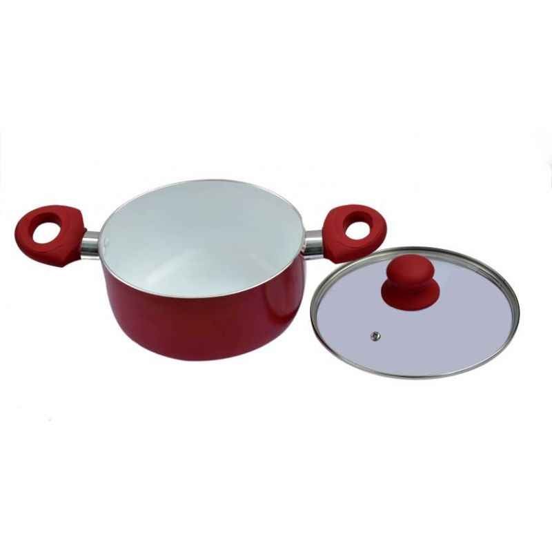 Bajaj 3 Litre Red Ceramic Casserole