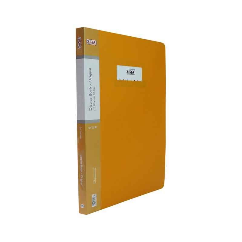 Saya SY320F Golden Yellow Display Book 20 Pockets F/C, Weight: 215 g