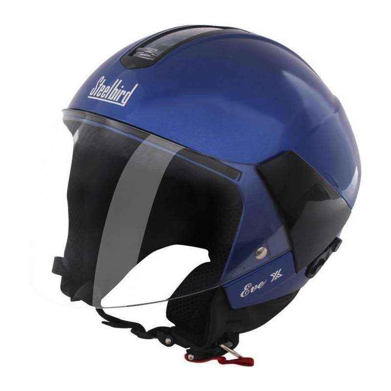 Steelbird SB-33 Blue Open Face Helmet, Size (Large, 600 mm)
