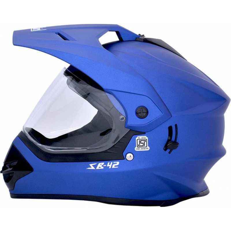 Steelbird SB-42 Matt Yamaha Blue Full Face Helmet, Size (Large, 600 mm)