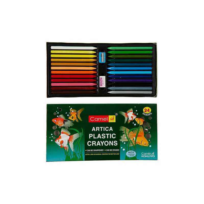 Camlin 24 Shade Plastic Crayons, 4433543