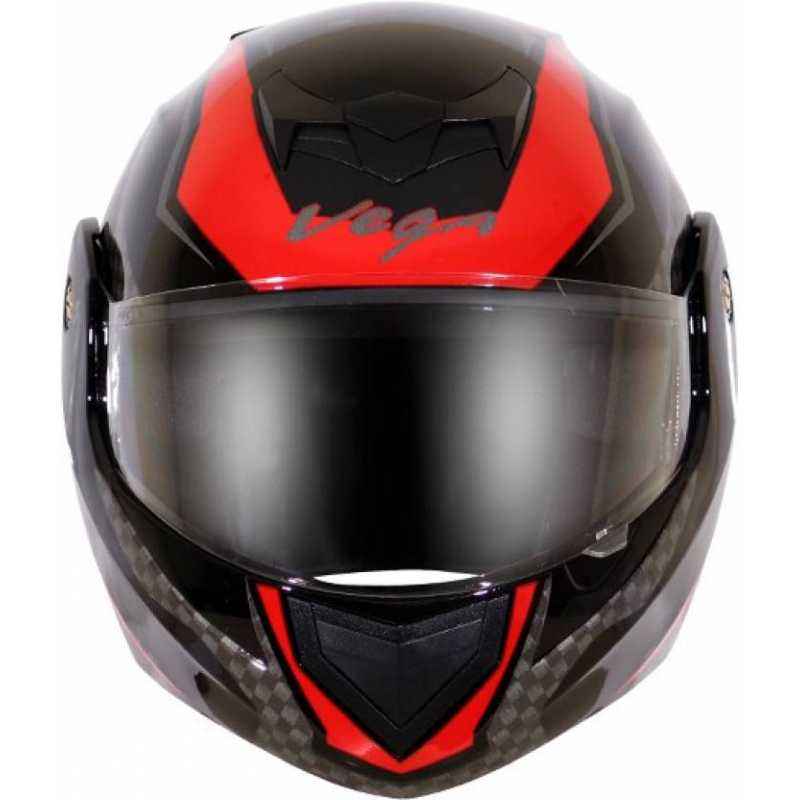Vega Crux DX Check Black Red Motorbike Helmet, Size (Medium, 580 mm)