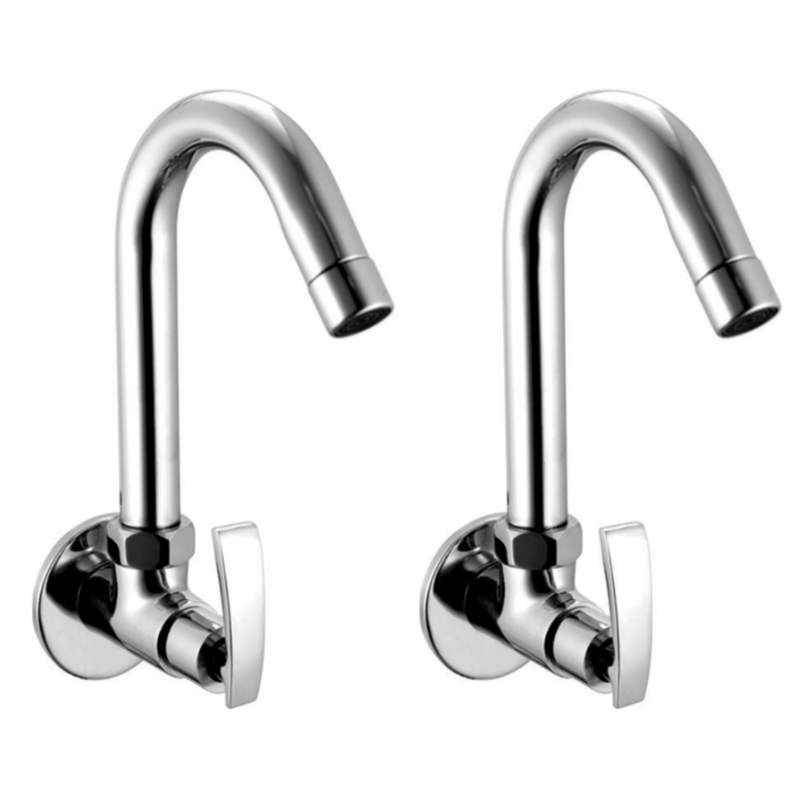 Snowbell Soft Brass Chrome Plated Sink Cocks (Pack of 2)