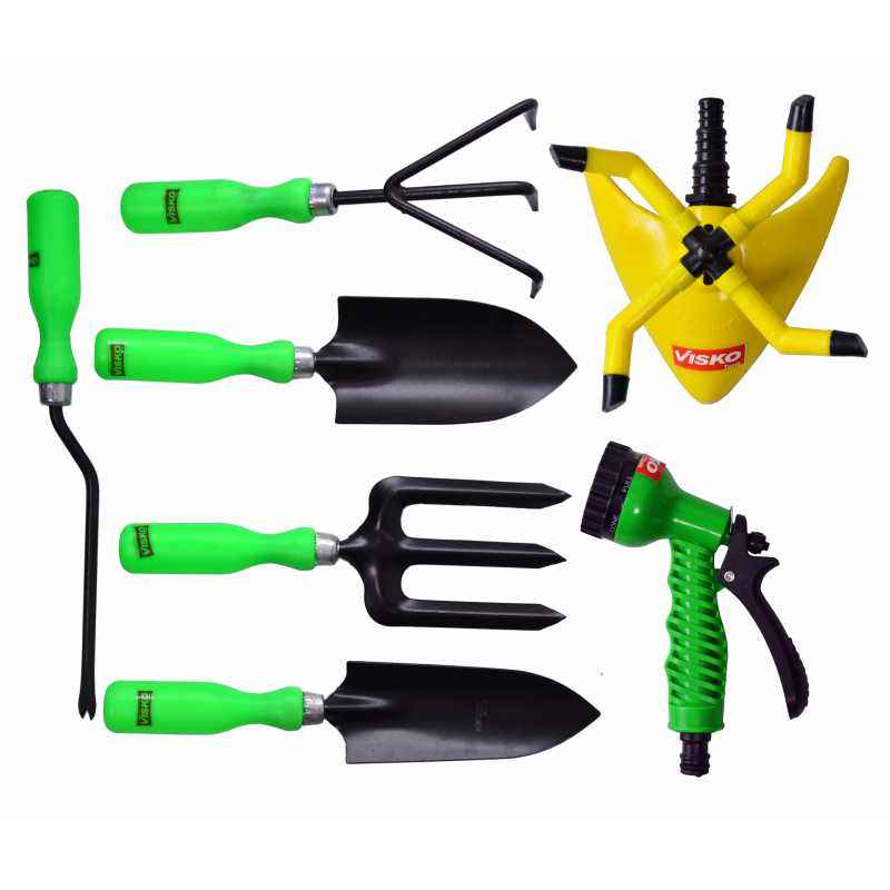 Visko 610 Garden Tool Kit with Sprinkler and Spray Gun (Pack of 7)