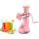 SM Elegant Pink Manual Hand Fruit Juicer (Steel Handle & Vacuum Lock)